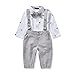 Ferenyi US Baby Boys Formal Party Wedding Tuxedo Jumpsuit Overalls Rompers