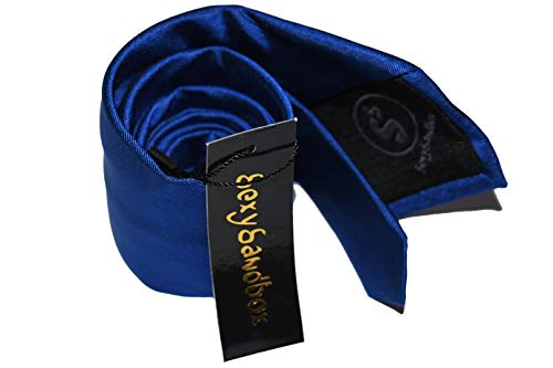 SEXYSANDBOX Silk Tie for Men Solid Color Jacquard Woven Classic 3 inch Wide Handmade Necktie includes Gift Box Moonlight Arctic Blue