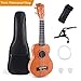 Soprano Ukulele Mahogany Wooden 21 Inch for Kids Beginner with Uke Gig Bag Strap Picks Capo Nylon String