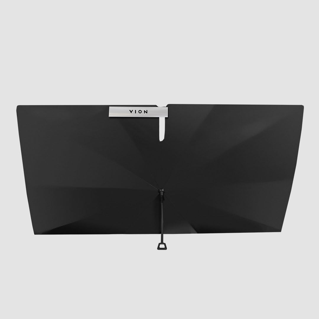 Photo 1 of VION Tesla Model 3/Y Windshield Sunshade - Dual-Layer Full Blackout, Umbrella Style, Invisible Frame, Precise Fit, Easy Storage - Fits all Model Y and Model 3 - 2025 Upgraded Version