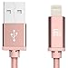 LAX [Apple MFi Certified] Fast Charger iPhone Lightning Cable, iPhone Cord Compatible with iPhone 14/13 /12/11 Pro Max/XS MAX/XR/XS/X/8/7/6S/6/SE/5S/iPad, iPod & More - (2-Pack - 4FT-Rose Gold)