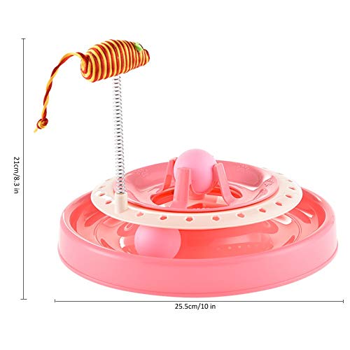 iHOO Cat Interactive Turbo Track Ball Toys Catch The Mouse Exercise Scratcher Roller Turntable Kitten Sway Toy Mental Physical Exercise Amusement Pet Supplies