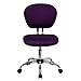 Flash Furniture H-2376-F-PUR-GG Mid-Back Purple Mesh Task Chair with Chrome Base