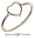 12 Karat Gold Filled Open Heart Wire Ring