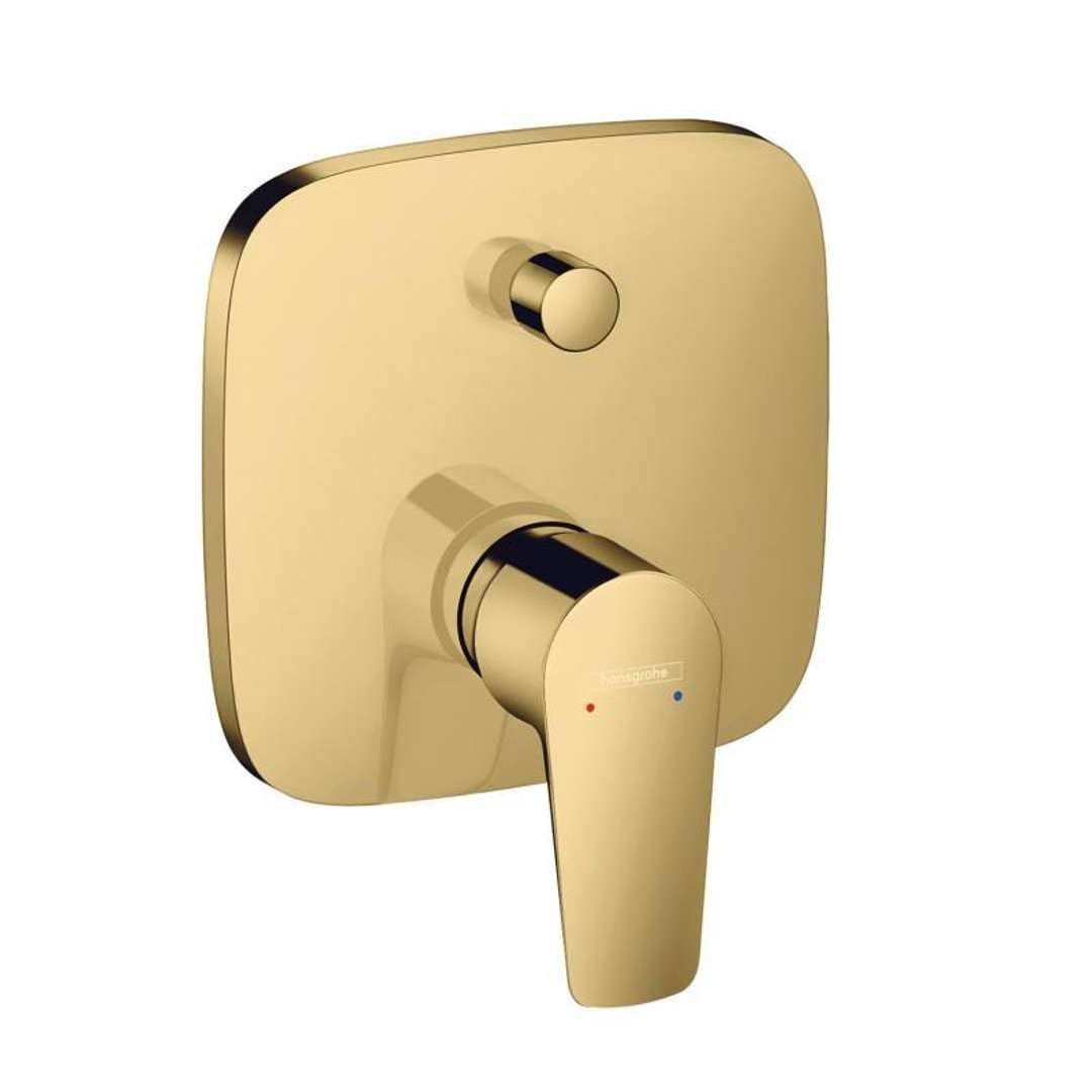 hansgrohe Talis E 71745990 Single-Lever Bath Mixer Tap Flush-Mounted Polished Gold Optic