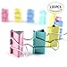 BeautyMood Colorful Metal Binder Clips, Assorted Colors and size 19mm（0.75 inch）, 120 Clips per Tub