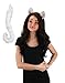 elope Cat Ears Elastic Headband and Tail for Adults and Kids, White