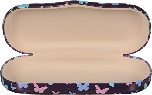 Hard Shell Eyeglass Case Clamshell For Boy Girl Small Frames, Reading Glasses â€“ Butterfly
