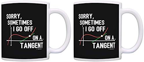 Funny Math Gifts Sometimes I Go Off on a Tangent Math Geek Gifts STEM Engineer Gifts for Math Teachers Gift Coffee Mug Tea Cup Black