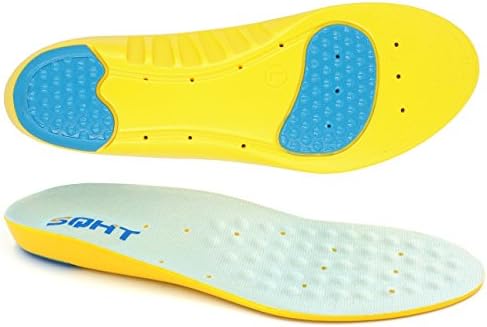 Shoe Insoles, Athletic Series Running Insoles Full Length Comfort Foam Orthotic Replacement Insets with Adaptive Arch and Gel Inserts (M | 5.5~8.5 Women's)