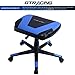 GTRACING Gaming Ottoman Footstool Chair Height Adjustable Footrest Spare Seat PU Leather (Blue)