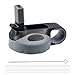 Besmon Wide Mouth Lid, Water Bottle Lid BPA Free for Hydro Flask with 4 Straws & 2 Straw Cleaner Brush (Gray&Gray)