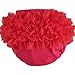 Buenos Ninos Baby Girl's Cotton Shorts and Briefs Chiffon Ruffle Bloomers,Red,S
