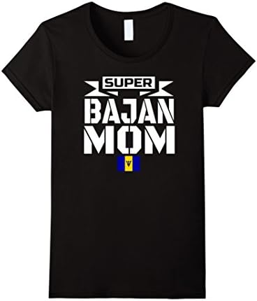 Womens Storecastle: Super Bajan Mom Mothers Gift Barbados T-Shirt Small Black