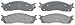ACDelco 14D965M Advantage Semi-Metallic Front Disc Brake Pad Set with Wear Sensor