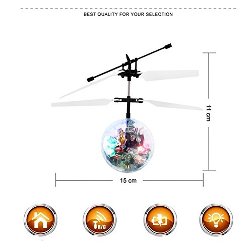 RC Flying Ball,Flying Ball Remote Control Drone Helicopter Built-in LED Flashing Light Aircraft Helicopter Induction Toy Electronic Light-Up Toys Remote Controlled Vehicles for Kids Teenagers (1Piece)
