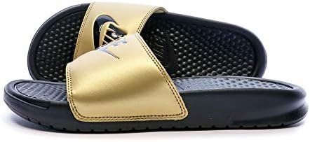 nike benassi gold black