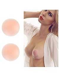 Cubierta de silicona para pezón de pecho invisible Pétalos de mamá adhesivo sujetador reutilizable cubierta de pezón para damaes beige