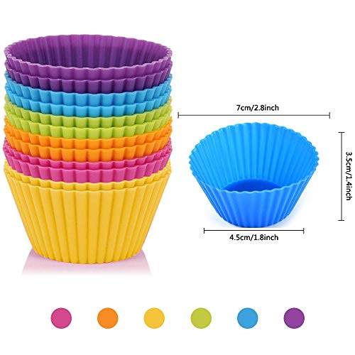Reusable Silicone Baking Cups, Pack of 12 - Thumbnail 4