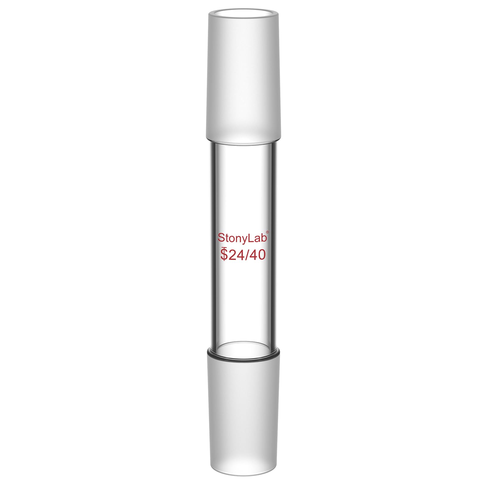 stonylab Borosilicate Glass Straight Connecting Adapter, 70 mm Between Two 24/40 Inner Joints for Laboratory
