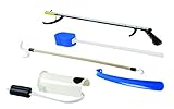FabLife Multiple Tool Hip Kit Daily Living Aid for Hip, Knee, and Back Rehabilitation, Including: 26" Reacher, Contoured Sponge, Formed Sock Aid, 18" Plastic Shoehorn and 24" Dressing Stick