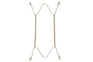 SPDD Wall Display Plates Hanger,Metal Dismountable Fixed Dish Golden Art Plate Dish Hanger Decoration Crafts Dish Spring Holder Securing Clip(8 inch)