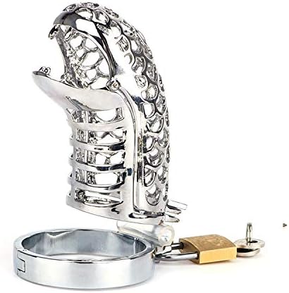 Rooster Ring Men Snake Totem Lock Belt Stainless Steel Male Rings Male Device Rooster Cage Happy Toys for Men Male Rooster Rings,Diameter 44mm,