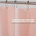 AmazerBath Light Pink Shower Curtain Plastic 72x72 Inches, Premium PEVA Shower Curtain Pink, 8G Heavy Duty Shower Curtains for Bathroom with 3 Big Weighted Stones and 12 Rustproof Grommets