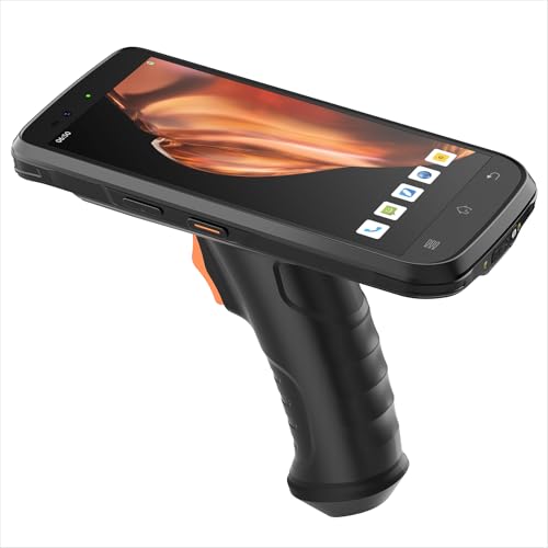 Inateck Android 12 PDA - Escáner de código de barras PDA de 6 pulgadas, pantalla táctil completa, lector 1D/2D con empuñadura de pistola, escáner Bluetooth IP66 6500 mAh, Wi-Fi 6 y 4G, para minoristas