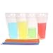 Zicome Reclosable Stand Up Drinks Pouches Bags with Plastic Flexible Straws, Set of 50