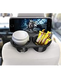 Maoblog - Soporte multifunción para asiento de coche, soporte para copas, soporte de almacenamiento, soporte de soporte de soporte de soporte de clip estándar para iPhone XS Max XR X 8 7 Plus Galaxy S9 S8 Plus y otros teléfonos móviles