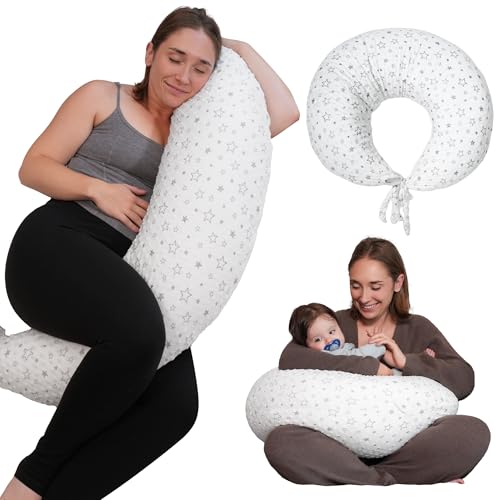 DancesCat 170 cm Pregnancy Pillow for Sleeping, XXL Nursing Pillow, Nursing and Pregnancy Pillow with Washable Cover, Baby Nursing Pillow, Sleep, Nursing