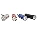 E3L Super Bright Mini Aluminum Flashlight with 9 LED Beads inside, Pack of 4 Mini Flashlights
