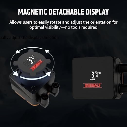 LIQMAX IV 120mm AIO Cold Cooling CPU, Câmara Dupla, TDP 320 W +, Intel LGA 1851/1700/115x/2066, AMD AM5/AM4, Ecrã Digital, 1 x 120 PWM Performance Flow Ventilador