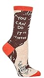 Blue Q Womens You Can Do It Coffee Socks Brown