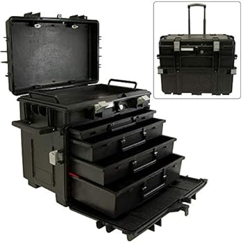 Mobile Tool Chest With 4 Drawers Stackable Lockable Resistant
