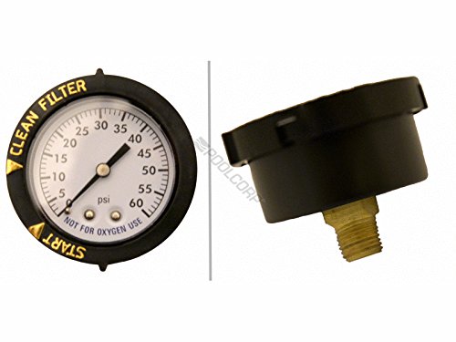 Pentair 190059 Rear Mount Pressure Gauge Replacement Pool/Spa Valve and Filter
