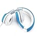 Volume Limited Wired Kids Headphones with Mic Detachable Cable and Sharing Music Ports for Children(Blue)