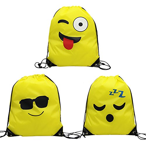 Magift Emoji Drawstring Backpack, Surprise Favourite Party Gift Bag(10 Pack) - Thumbnail 3
