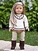 DreamWorld Collections - Pocahontas - 3 Piece Outfit - Clothes Fits 18 Inch American Girl Doll - Ivory Tunic, Leggings and Brown Boots. (Doll not Included)