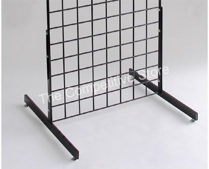 Grid "T" Base Rectangular Tube With Levelers (2 Pieces = 1 Set) Black