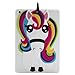 iPad Mini 1 2 3 Case Unicorn, Awsaccy(TM) Cute Cool 3D Unicorn Horse Cartoon Animal Rainbow Soft Silicone Rubber Gel Case Back Protection Cover for Apple iPad Mini 3 2 1