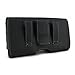 Wonderfly Horizontal Holster Compatible with Samsung Galaxy S7 Active, S6 Active, J5 (2016), Note 3 or Note II, a Large Leather Carrying Case, Fits The Phone with a Thick Case