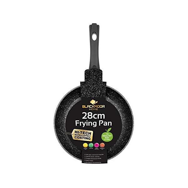 Blackmoor-Frying-Pans-2-Colours-Non-Stick-Anti-Scratch-Pans-Cool-Touch-Handles-Suitable-for-Induction-Electric-and-Gas-Hobs-202428cm-Black-28cm Blackmoor 67080 Classic 28cm Frying Pan/Non-Stick Coating/Cool Touch Handle/Suitable for Induction, Electric and Gas…