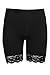 Oops Outlet Women's Lace Trim Jersey Gym Bike Cycling Hot Pants Tights Shorts S/M (US 4/6) Black