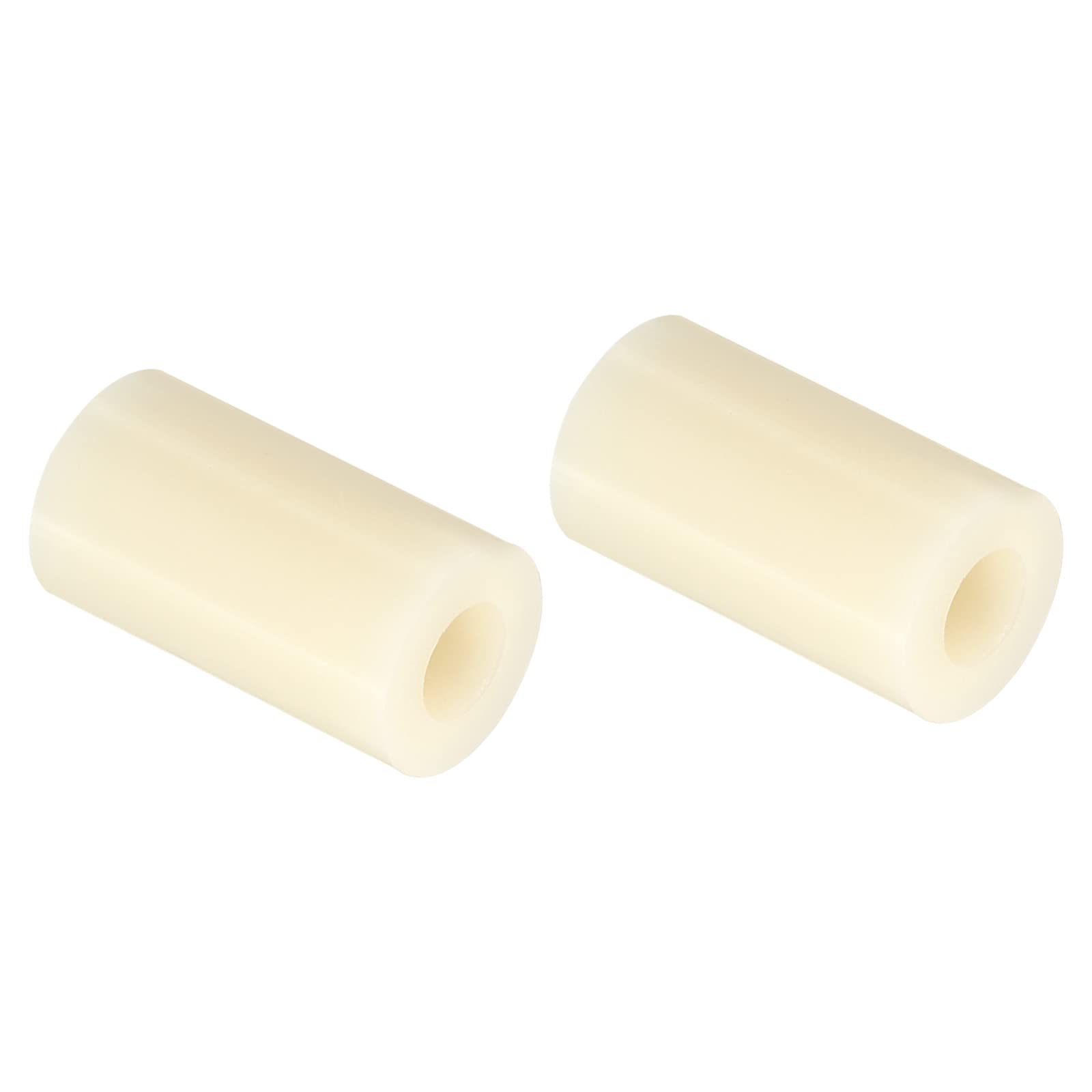 PATIKIL Round Spacer Washer, 12 Pack Nylon 5.3mm ID x 11mm OD x 20mm L for M5 Screws Block 3D Printer TV Wall Mounting Electrical Outlet, Beige