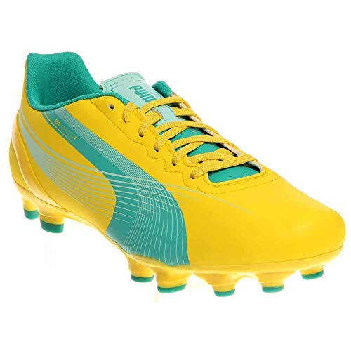 PUMA Women's Evospeed 4.2 Firm Ground Soccer Shoe,Vibrant Yellow/Spectra Green/Blue Light,8.5 B US