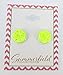 Summerfield Collection Stainless Steel Neon Yellow AB Faux Druzy Stone Stud Earrings (12mm)
