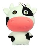 Children's toys animal sounds designed LED Cow Keychain