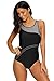 CharmLeaks Women Athletic One Piece Swimsuit Racerback Sport Lap Swimming Suits Swimwear Training Slimming Bathing Suit